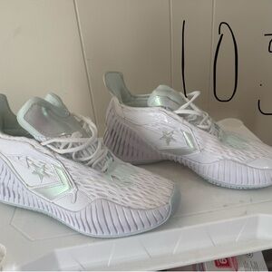 Converse White Sneakers with Iridescent Accents